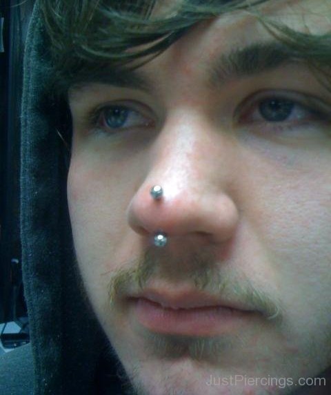 Rhino Piercing With Curved Barbell