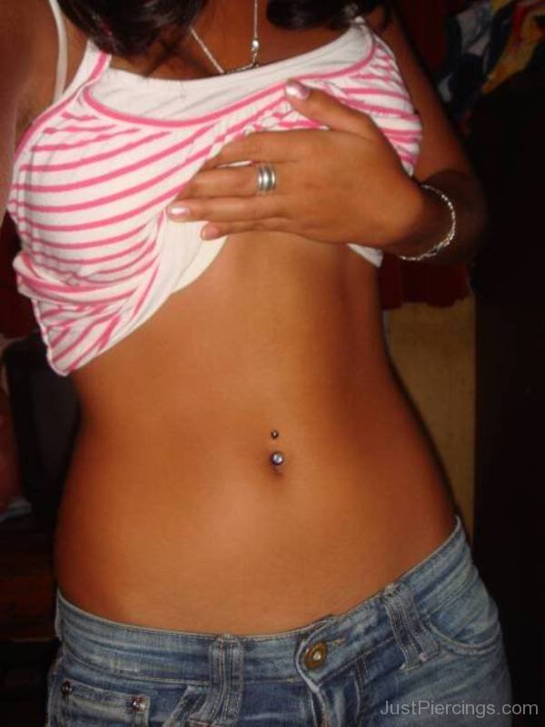 Girls showing belly button