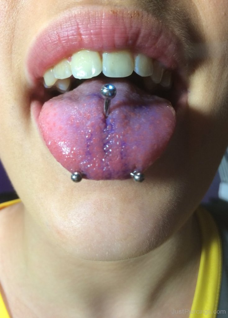 Snake Eyes Tongue Piercing