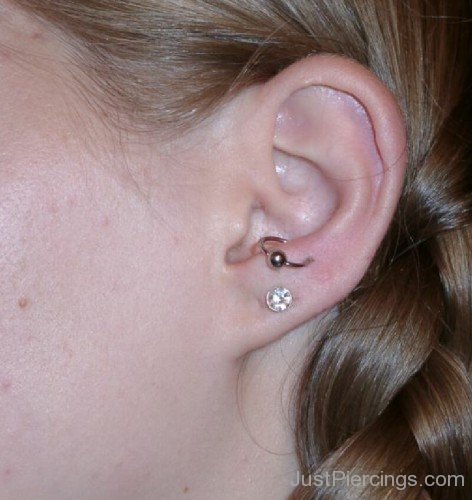 Anti Tragus And Lobe Piercing