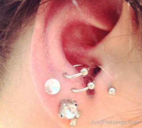 Tragus Anti Tragus Lobe Piercing