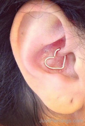 Beautiful Heart Daith Piercing