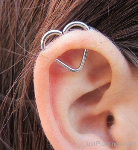 Heart Industrial Piercing