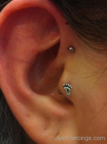 Helix and Tragus Piercings