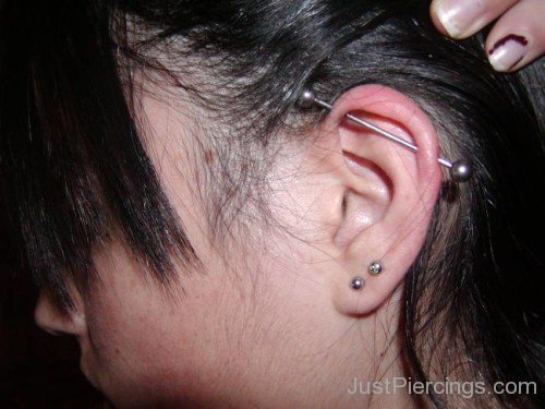 Industrial And Lobe Piercing