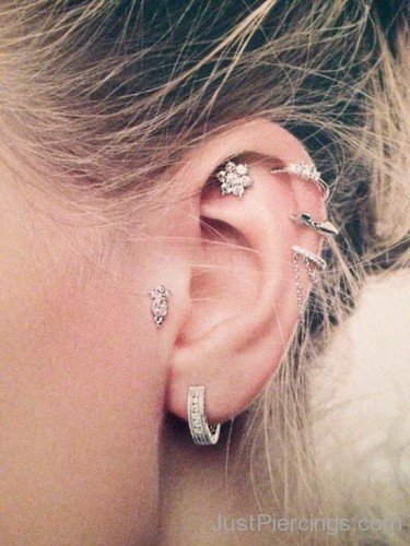 Lobe and Helix Piercing