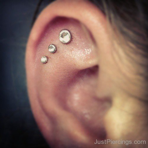 Silver Helix Piercing