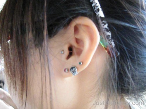 Tragus and Lobe Piercing Picture