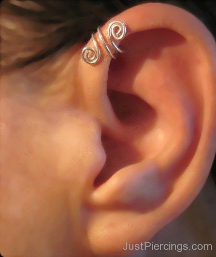 Anti Helix Piercing On Left Ear