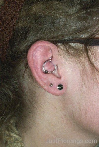 Daith And Lobe Piercing