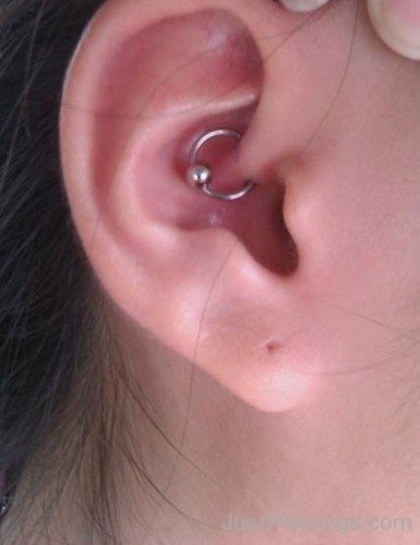 Daith Piercing On Right Ear