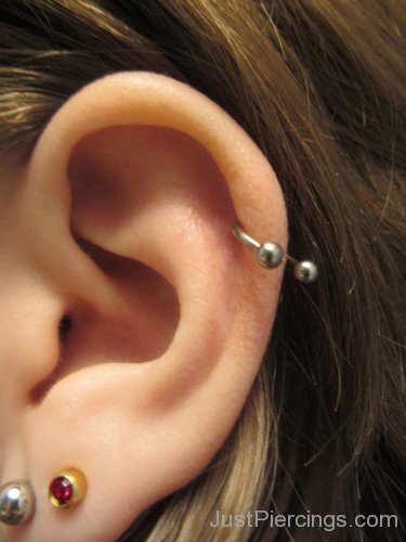 Helix Piercing And Lobe Piercing