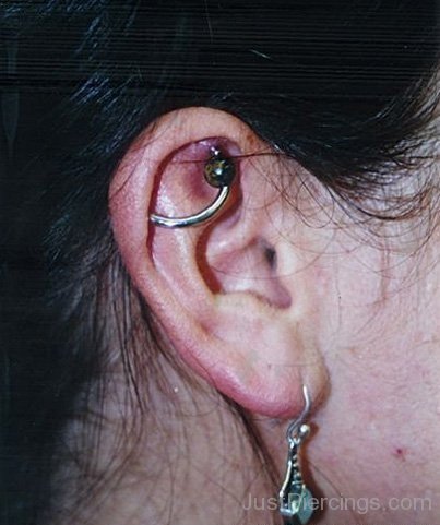 Lobe And Helix Piercing