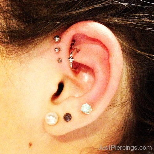 Lobe And Helix Piercing