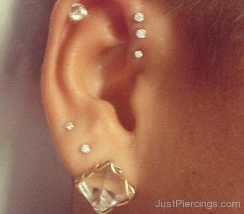 Picture Of Lobe And Helix Piercing