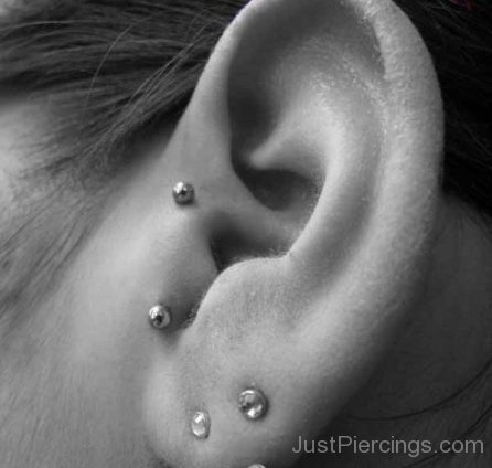 Tragus And Lobe Piercing Photo