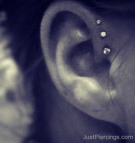 Triple Helix Piercing Image