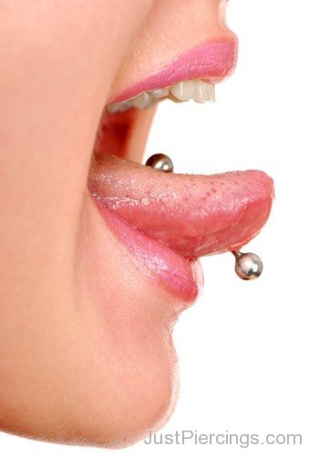 Beautiful Tongue Piercing