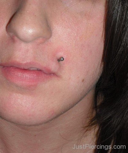 Monroe Piercing Closeup Image