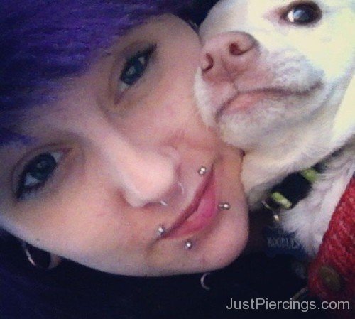 Septum Nose Piercing And Canine Bites Piercing