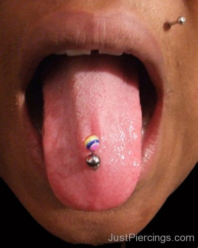 Tongue And Monroe Piercing