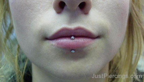 Vertical Labrert Piercing