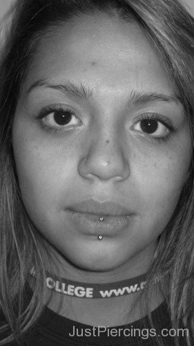 Vertical Labret Piercing