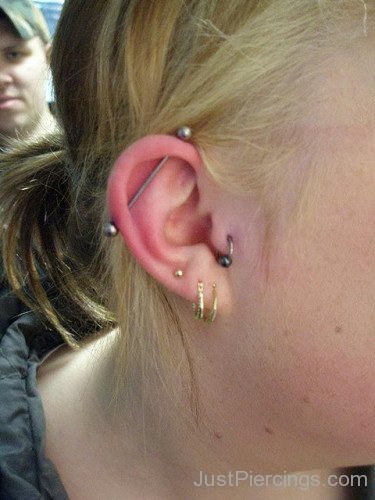 Scaffold And Dual Lobe Piercings