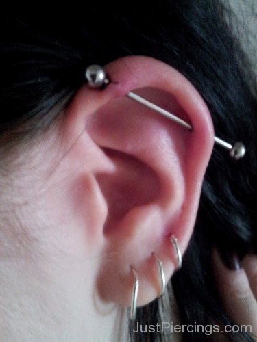 Scaffold And Tripple Lobe Piercing