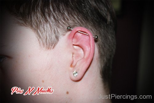 Scaffold Piercing And Lobe Piercing