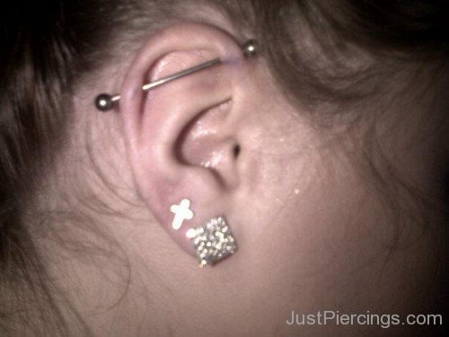 Scaffold Piercing And River Island Earrings