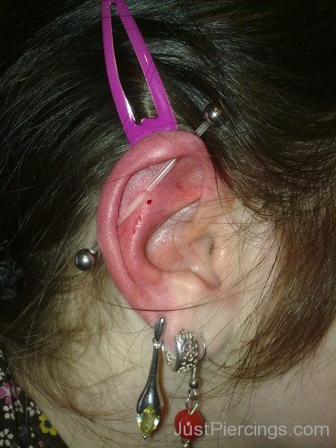 Scaffold Piercing For Girls 