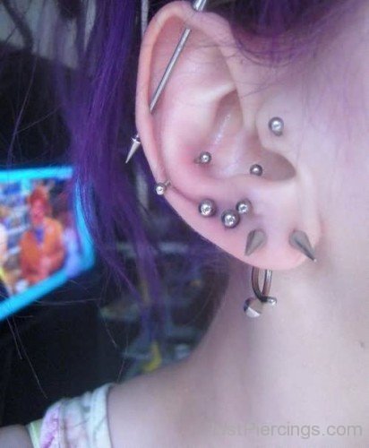 Spike Dual Lobe And Scaffold Piercing