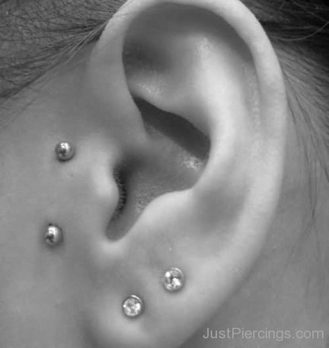 Anti Tragus And Inner Helix Piercing