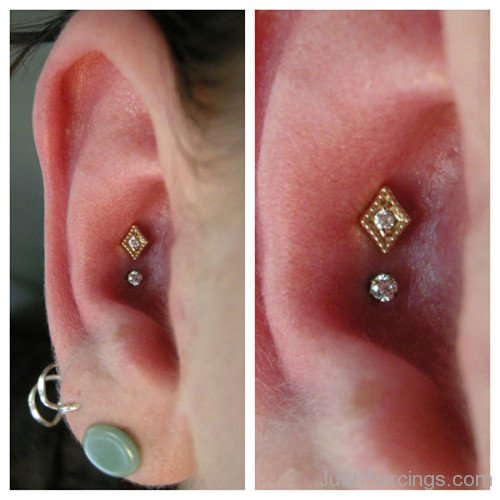 Conch And Lobe Piercing