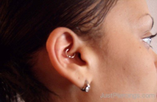 Daith And Lobe Piercing