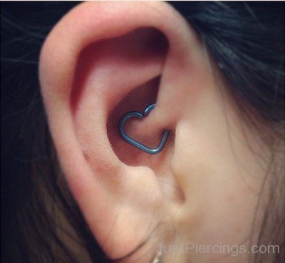 Blue Heart Daith and Lobe Piercing-JP123