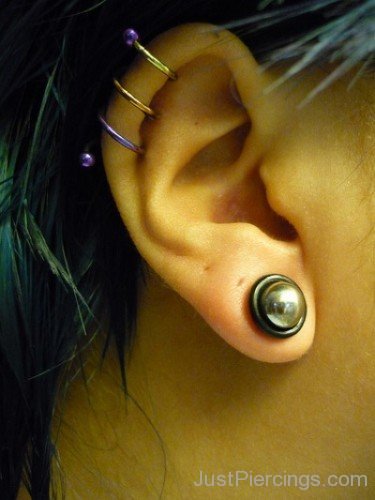 Lobe And Helix Piercings-JP123