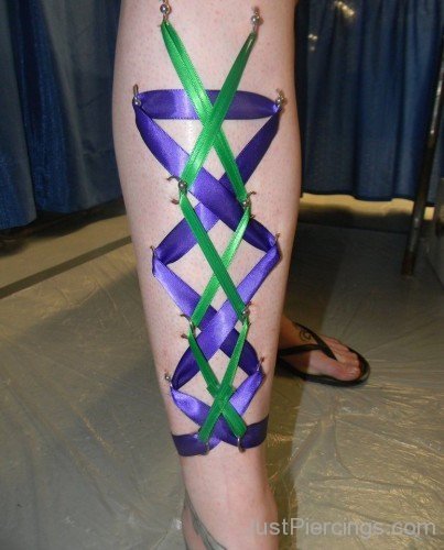 Purple And Green Corset Piercing-JP123