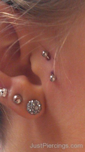 Silver Lobe Pierced-PN123