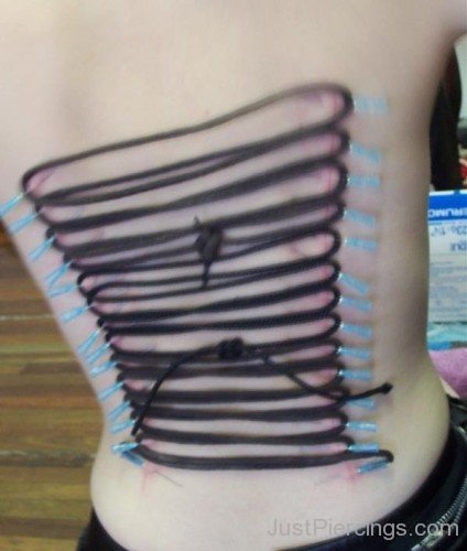 Cannula Corset Piercing On Back-JP12309