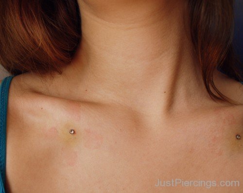 Clavicle Dermal Anchors Piercing-JP12314