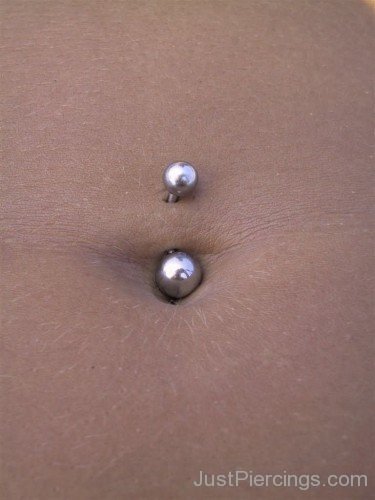 Silver Barbell Belly Piercing-JP12388