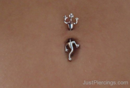 Silver Lizard Belly Piercing-JP12389