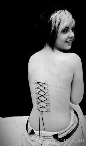 Beautiful Girl With Corset Piercing