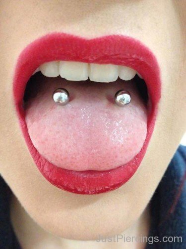 Beautiful Tongue Piercing