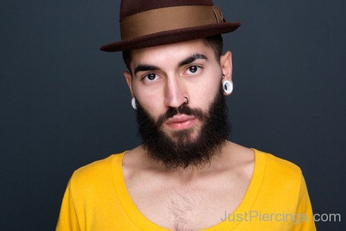 Black Septum Piercing For Boys