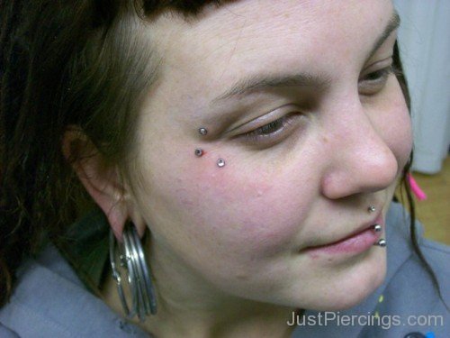 Butterfly Kiss Piercing With Dermal Anchors