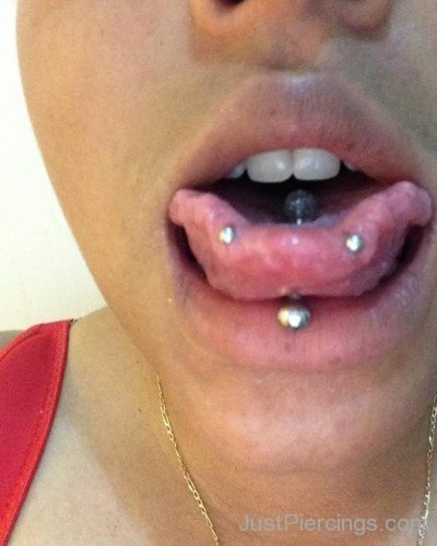 Butterfly Piercing On Tongue