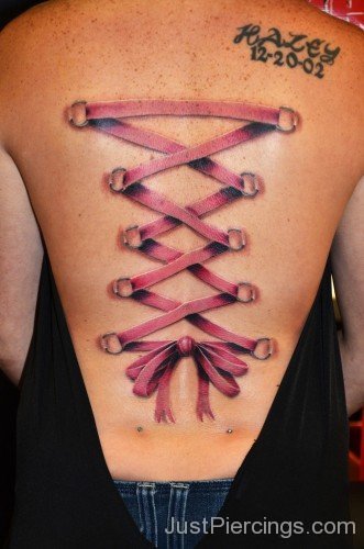 Corset Ribbon Piercing On Back